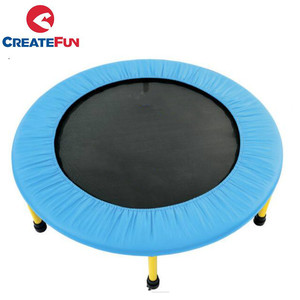 CreateFun Giá Rẻ 38 Inch 40 Inch Người Lớn Trong Nhà Gấp Di Động Thể Dục Rebounder Fitness Thống Trampolin với Tay Cầm Lan Can - Product Image 5