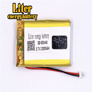 Plug 1,5-2 p <span class=keywords><strong>3</strong></span>,7 V 603448 1200 mAh rechargeable LiPo battery solar Li ion polymer lithium battery with PCM - Product Image 1