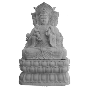 Escultura de Bodhisattva Manjusri de Cuatro Lados, Tallada en Piedra Natural Grande del Templo del Dios Wenshu <span class=keywords><strong>Pusa</strong></span>, Estatuas de Buda Rezando - Product Image 4