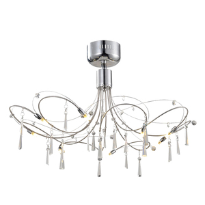 Nouvelle production <span class=keywords><strong>fleur</strong></span> <span class=keywords><strong>en</strong></span> métal <span class=keywords><strong>en</strong></span> forme de cristaux grand moderne lustres 8 Lumière <span class=keywords><strong>Lustre</strong></span> - Product Image 1