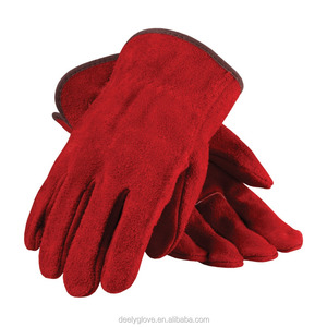 Economy price style leather match cow Working gloves <span class=keywords><strong>the</strong></span> handler - Product Image 6