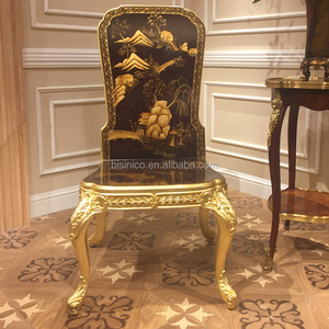 Meubles Classiques antiques Rétro En Bois Massif Fabriqué À La Main En Cuir <span class=keywords><strong>Rose</strong></span> <span class=keywords><strong>Fauteuil</strong></span> de Salon Avec Table Basse BF08-YS034 - Product Image 4