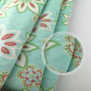 Impreso flores cyan spandex poliéster tejido olefina - Product Image 6