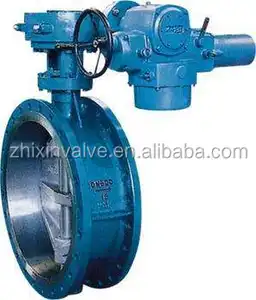 Double Eccentric Flanged Butterfly Valve With Actuators