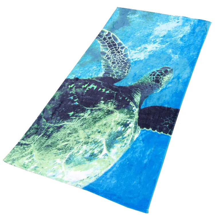 Serviette de plage en velours, serviette personnalisée, 30x60 pouces, 100% coton, imprimé