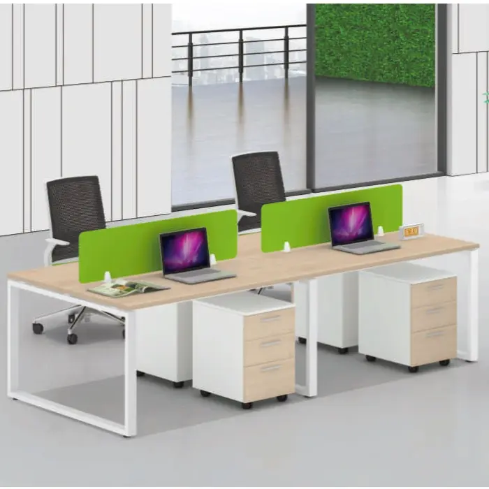 Rentable en bois table de personnel pas cher modulaire poste de travail mobilier de bureau bureau