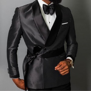 Personalizado novio moda vestido de novia vestido de banquete traje de negocios de los hombres 2 piezas chaqueta + Pantalones - Product Image 1