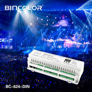 <span class=keywords><strong>24CH</strong></span> 5050 عيد الميلاد أضواء لوحة التحكم CCT RDBW DC12V-24V 8 بت ، 16 بت DIN السكك الحديدية عالية الطاقة DMX512 الجهد المستمر فك - Product Image 3