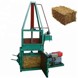 hydraulic hay bale press and waste plastic packing machine