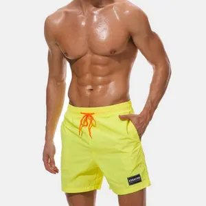 Высококачественные пляжные шорты для серфинга, однотонная пляжная одежда для плавания в багажнике для мужчин