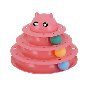 Juguete para Gatos con Rodillo, Torres de 3 Niveles, Pistas con Rodillo y Tres Bolas de Colores, Juguete Interactivo para Gatitos, Rompecabezas Divertido - Product Image 4