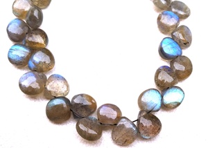 ไฟสีฟ้ารูปหัวใจธรรมชาติแท้ Labradorite เรียบอัญมณีทำเครื่องประดับลูกปัดราคาขายส่ง - Product Image 3