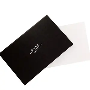 Exclusieve Gevouwen zwart papier ID card printing, custom visitekaartje papier, wenskaart papier fabrikant