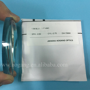 Lentes de gafas de corte azul <span class=keywords><strong>CR</strong></span> <span class=keywords><strong>39</strong></span> 1,56 Resina plástica Gafas de luz azul Marco transparente Lente óptica 42 Green Lion Lentes ultra transparentes