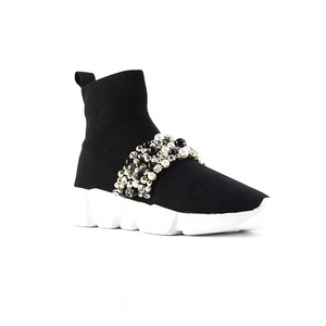 <span class=keywords><strong>Sneakers</strong></span> da uomo <span class=keywords><strong>con</strong></span> <span class=keywords><strong>calzino</strong></span> nero di marca Custom scarpe elastiche traspiranti da <span class=keywords><strong>donna</strong></span> in rete - Product Image 2