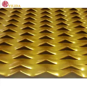 Plastic coated iron expanded sheet metal mesh for decorative ceiling or walls