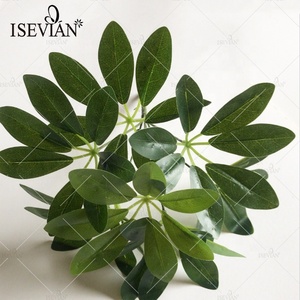 ISEVIAN, alta calidad, Seven-Star, hojas verdes, Mini plantas artificiales baratas - Product Image 3