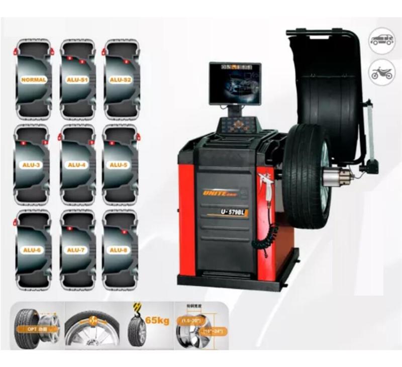 U-579BL машина для балансировки колес с автоматическим измерением и высокой точностью