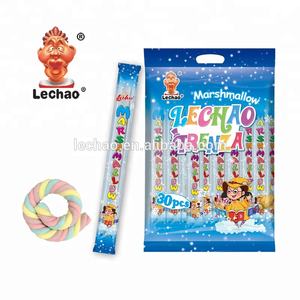 ขนมมาร์ชเมลโล่บิดเกลียวสีสันสดใส ฮาลาล ขนมหวานแบบแท่ง - Product Image 5