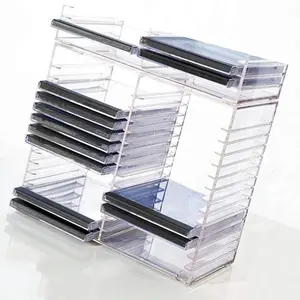 Clear Acrylic CD Shelf Media StorageとOrganization Shelf