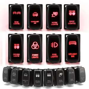 Interrupteur à bouton poussoir 12V pour feux antibrouillard, feux de travail, feux arrière de conduite (effet zombie) pour Pajero Triton - Product Image 3