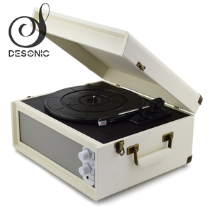 Yeni tasarım high end bavul vinil rekor turntable oynatıcı ile otomatik dönüş ve pitch kontrolü