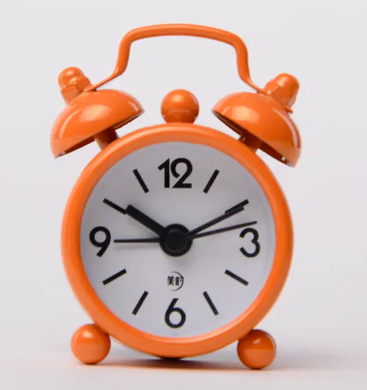 Mini children's bell alarm clock with custom logo for promotion sale