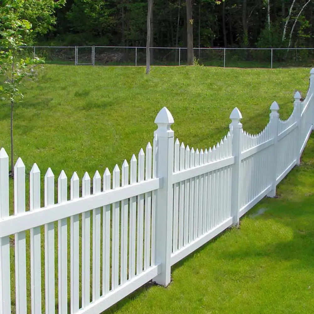 High Quality Garden Used White Vinyl PVC Plastic Picket Fence