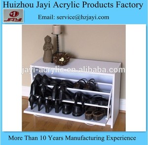 China fabricante gabinete al por mayor de encargo de acrílico zapato hecho, <span class=keywords><strong>zapatero</strong></span> de vidrio transparente - Product Image 1