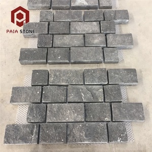 Giá Rẻ Đen Bazan Ngoài Trời Granite Lát Đá/<span class=keywords><strong>Cube</strong></span> Đá Trên Lưới Gạch Ô Tô Sàn Gạch - Product Image 1