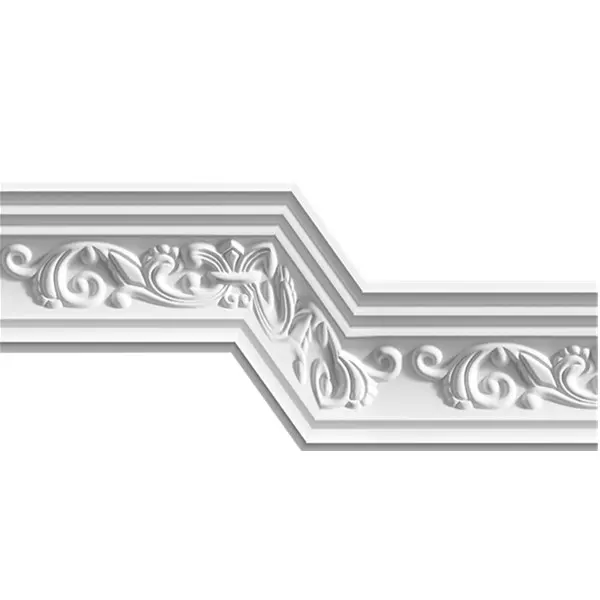 Curvo design de flor gesso de paris cornice moldagem de teto