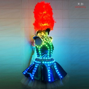 Unique Brésil Carnaval costumes, LED Light étape costume avec chapeaux - Product Image 2