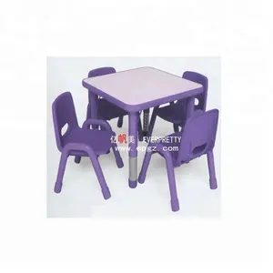 Kleuterschool baby meubels, kinderen tafel in hoogte verstelbaar, goedkope plastic tafels en stoelen te koop