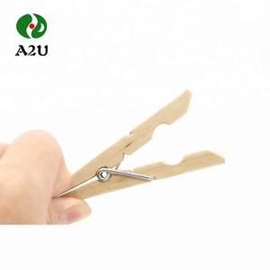 <span class=keywords><strong>Vintage</strong></span> handmade wooden craft clips clothespins - Product Image 1