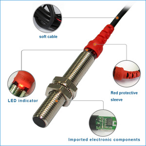 Capteurs d'inductance cylindriques NPN à <span class=keywords><strong>3</strong></span> fils, série F3C-08KS01, M8 encastré/écrané, 12~24VDC, transducteur de mouvement de 1 mm - Product Image 6
