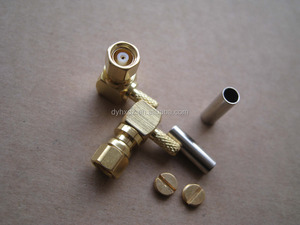 Smc правый угол обжимной коаксиальный разъем для RG174 RG223 кабель - Product Image 2