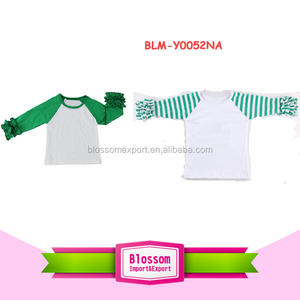 Abbigliamento bambino Glassa Dell'increspatura Raglan <span class=keywords><strong>T</strong></span>-<span class=keywords><strong>Shirt</strong></span> Per Bambini Boutique di Abbigliamento Delle Ragazze 3/4 Del Leopardo Del Manicotto Dell'increspatura Raglan Camicia - Product Image 3