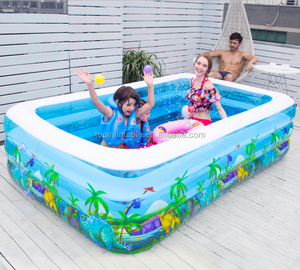 Großer tragbarer aufblasbarer rechteckiger Familien pool für Erwachsene für Kinder Wasserspiel im kühlen Sommer - Product Image 1