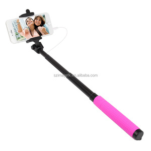 Gel de sílice antideslizante mango tomar selfie stick para teléfonos móviles, holding selfie palo con el clip + cable - Product Image 2
