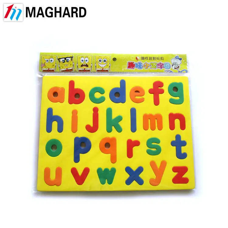 Brinquedos educativos para crianças, magnético eva espuma carta e números quebra-cabeça de ímã plano