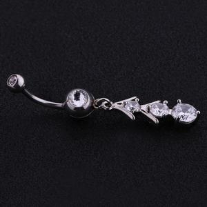 <span class=keywords><strong>Piercing</strong></span> all'<span class=keywords><strong>Ombelico</strong></span> Magnetico con Gemma CZ al Miglior Prezzo - Product Image 5