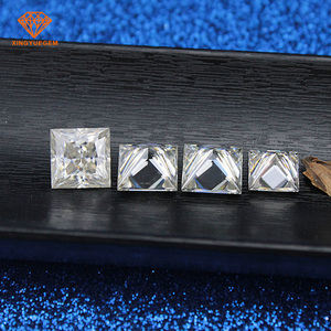 Color <span class=keywords><strong>IJ</strong></span> 4*4mm princesa corte moissanite Suelto - Product Image 6