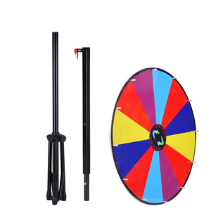 Roue de grande taille de 30 "roue de prix de support de plancher LED effaçable à sec pour l'activité de promotion de salon commercial - Product Image 1