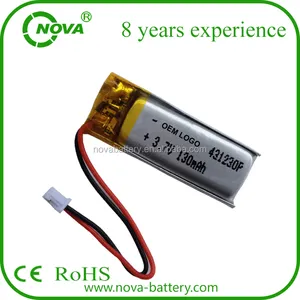 חם מכירות סין קטן lipo הסוללה 3.7v 100mah, 90mAh 110mah 120mah 130mah ליתיום פולימר סוללה 3.7v 401230