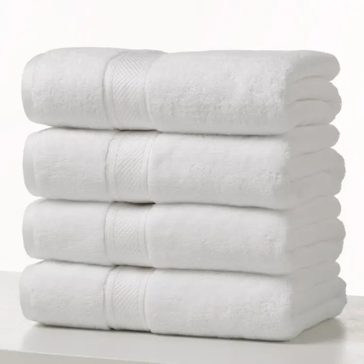 منشفة استحمام s 100% القطن اليد/الوجه/منشفة بيضاء فندق مخصص القطن منشفة استحمام