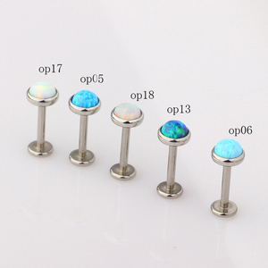 La Couleur et la Taille mélangées <span class=keywords><strong>Bas</strong></span> MOQ Dos Plat Vis Opale D'hélice Boucle D'oreille Cartilage <span class=keywords><strong>Labret</strong></span> - Product Image 3