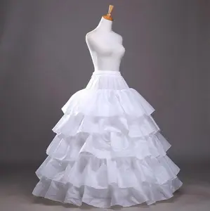 Tüll 4 Reifen 5 Schichten Petticoats Rüschen Hochzeit Zubehör Unterröcke WF948