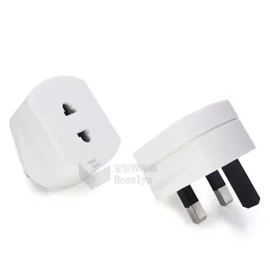 (Goods in stock)shaver only plug euro to UK plug adaptor white fire retardant V0 grade ROHS material