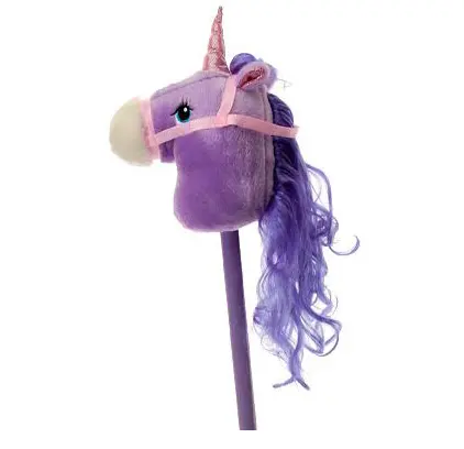 צעצועי בארה"ב unicorn מקל סוס רכיבה מקל עם קול ממולא בפלאש unicorn מקל