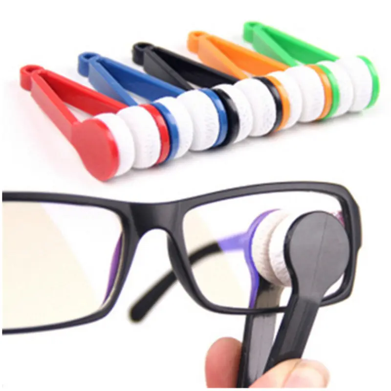 휴대용 다기능 안경 청소 문질러 깨끗한 천 선글라스 청소 클립 마이크로 화이버 안경 클리너